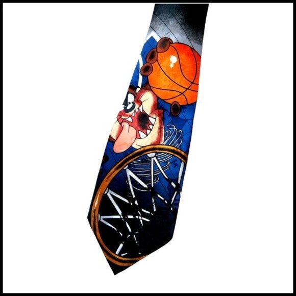 Looney Tunes Mania‎ Tasmanian Devil Taz Basketball Ball Neck Tie - Picture 1 of 10